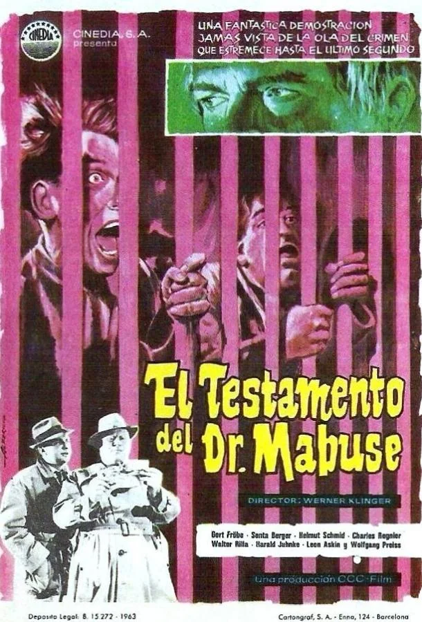 Завещание доктора Мабузе 1962 смотреть фильм онлайн бесплатно